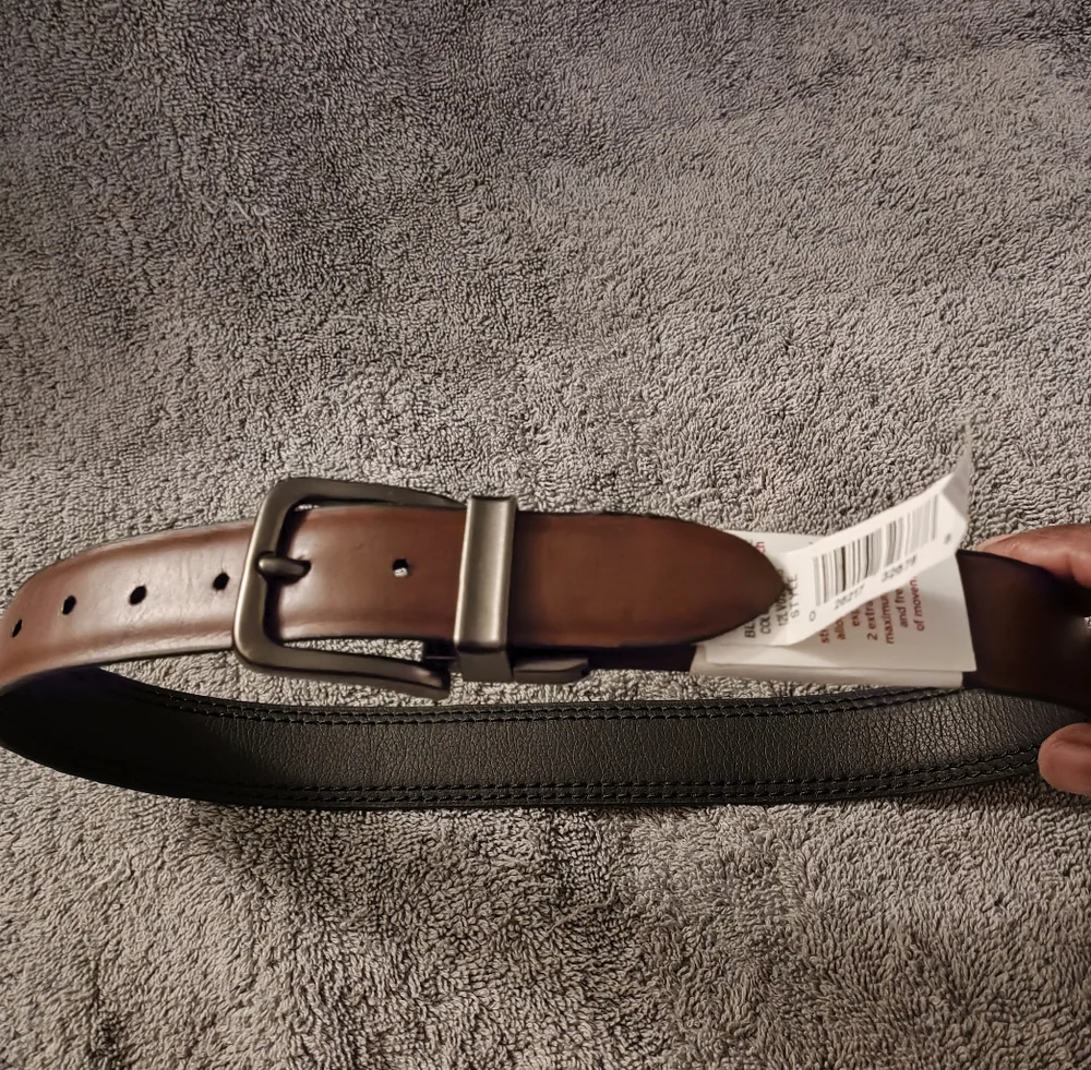 Levi's Boys Reversible Stretch Belt Black Brown Youth Small 22-24